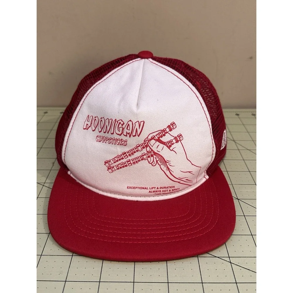 Vintage Hoonigan Chopsticks Red Mesh‎ Trucker SnapBack Hat
